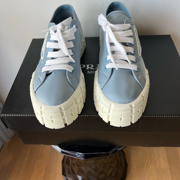 Prada 50mm Logo Flatform Sneakers Astrale - Picture 3 of 11